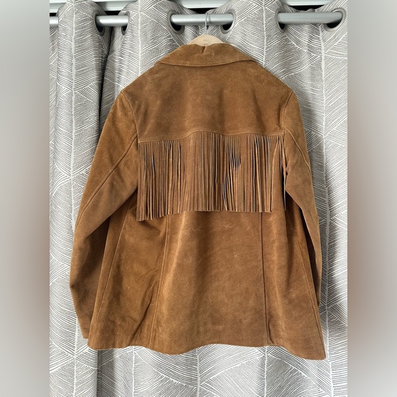 Madewell Fringe Shirt Jacket in Suede New With Tags Small Coastal Cowgirl - Picture 11 of 15